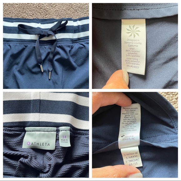ATHLETA Sonora Striped Skort (Navy) - Picture 5 of 5